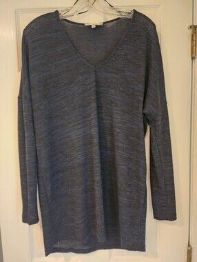Blue V-Neck Sweater - Classic Lightweight Knit